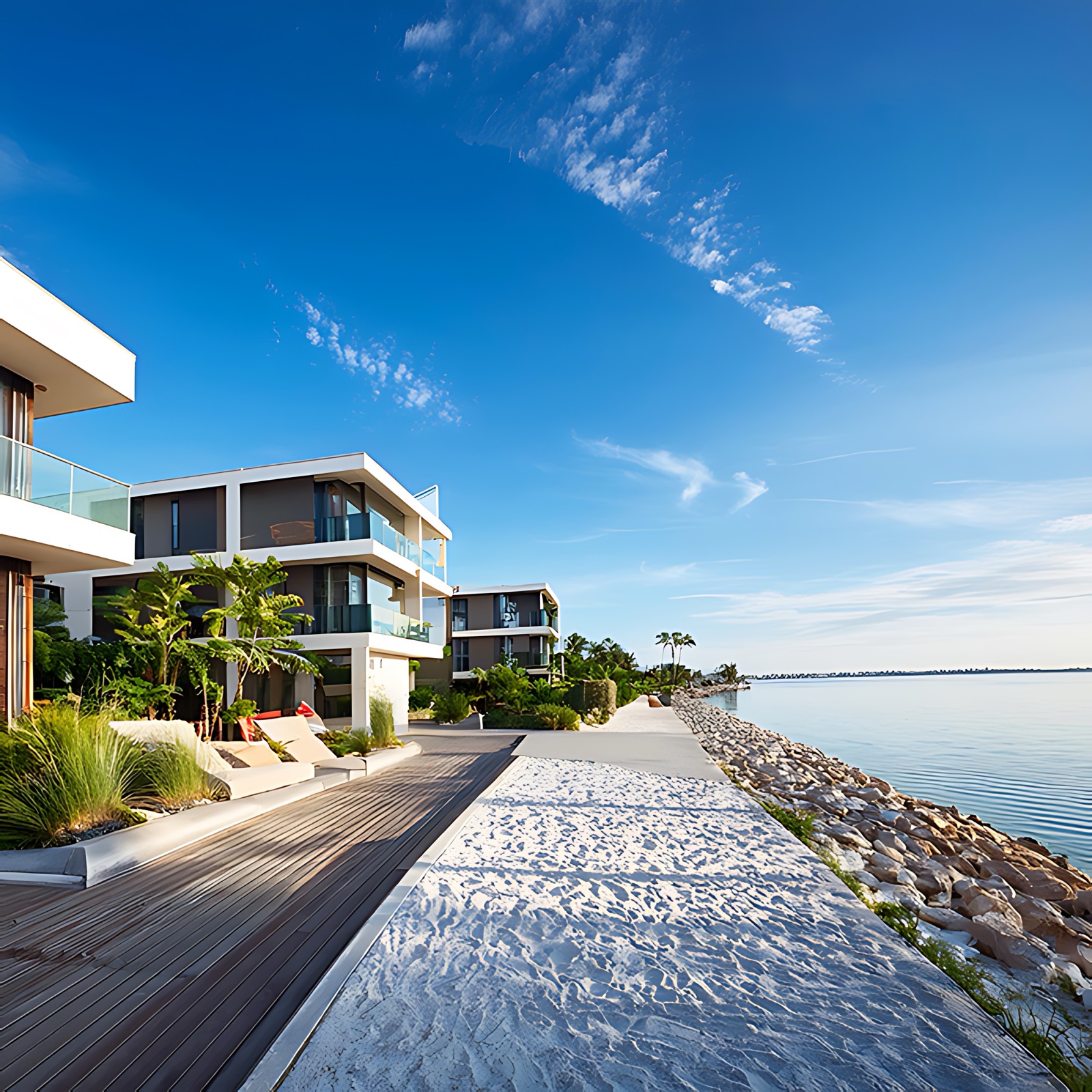 Waterside house with welcome view